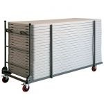 Chariot transport table pliantes