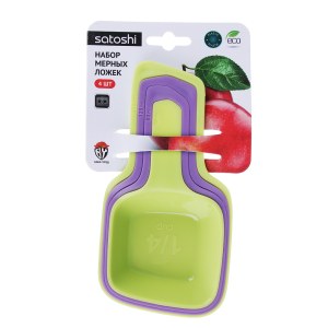 Measuring spoon 4pcs, silicone SATOSHI
