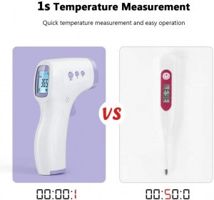 Thermomètre Frontal sans Contact, Thermomètre Numérique Infrarouge LCD Rétro-éclairage...