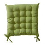 Galette de chaise matelassée 40 x 40 cm - vert