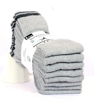 Chaussettes de sport en gris uni