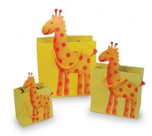 Lot de 3 Sacs en Papier "Girafe"