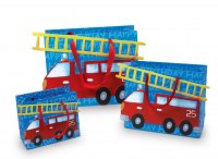 Lot de 3 Sacs en Papier "Pompier"