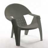 Fauteuil bas Bebop en polypropylène anthracite