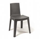 Chaise monobloc INO en polypropylène anthracite