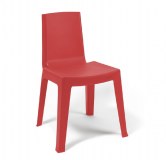 Chaise monobloc INO en polypropylène rouge rubis