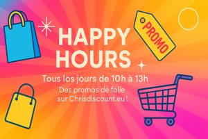 Les HappyHours jusqu'à -50% tous les jours de 10h a 13h