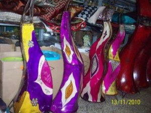 Lampes marocaines, peau de chevre,