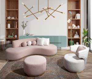 FAUTEUIL CANAPE SALON SOFA DESIGN BLANC STELLAMEUBLES