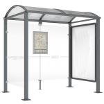 Abri voyageurs avec vitrine