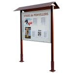 Vitrine bois et aluminium