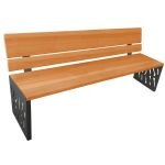 Banc design bois et acier Sophia