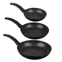 Set de 3 poêle en pierre