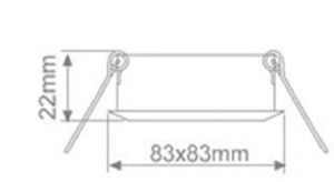 Spot orient. encastré carré couleur blanc - 300 pces disponibles