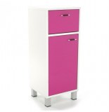 Meuble bas de salle de bain - rose - armoire de rangement