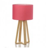 Lampe à poser - pied en bois - assorti de couleurs - luminaire de ta