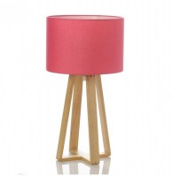 Lampe à poser - pied en bois - assorti de couleurs - luminaire de ta