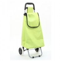 Chariot de courses uni vert - caddie, poussette de marché