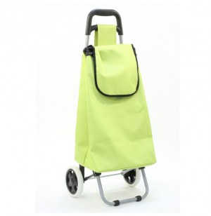Chariot de courses uni vert - caddie, poussette de marché