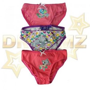 Lots de 200 x 3 culottes fille PET SHOP