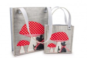 Lot de 2 Sacs en Feutre "Amanite et Souris"