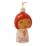 Distributeur de savon - poupée asiatique - blanc