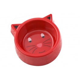 Gamelle pour chat - rouge - accessoire animalerie