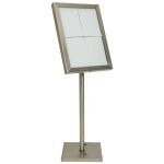 Vitrine porte-menu inox 4 X A4
