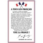 Plaque discours GÃ©nÃ©ral De Gaulle A tous les FranÃ§ais