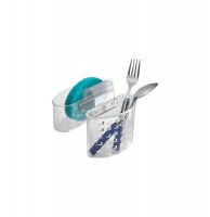 Porte éponges et couverts transparent - interdesign - séparateur cav