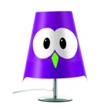 Lampe de table chouette - emy - violet - luminaire d'intérieur lucig