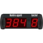 Afficheur file d'attente 3 chiffres + 1 nÂ° de guichet