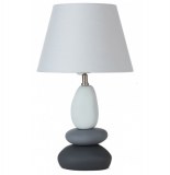 Lampe 3 galets céramique - nuances de gris - h 46 cm - lampe à poser