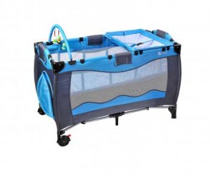 Lit parapluie/Lit de voyage (Bleu, orange, vert)