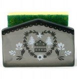 Porte-éponge - support éponge avec chalet - décoration montagne