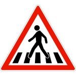 Panneau Danger passage piÃ©tons A13b