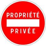 Panneau signalisation PropriÃ©tÃ© privÃ©e
