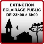 Panneau Extinction de l'Ã©clairage public