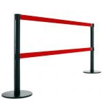 Poteau Ã  double sangle rÃ©tractable