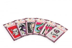 Lot de 6 Autocollants "Motifs Scintillants"