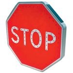 Panneau lumineux solaire STOP
