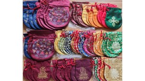 Lot 421 Malas Bouddhistes Sacs Mala Artisanat Népal - Grossiste Revendeur Marché