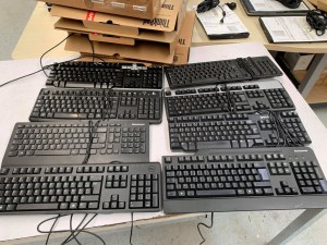 LOT CLAVIERS AZERTY USB - FILAIRE NOIR