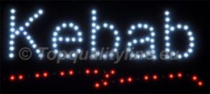 Enseigne LED " Kebab " modèle XL 55x31 cm
