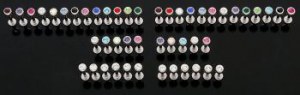 Lot 250 piercing labret +gem