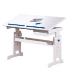 Bureau pour enfant avec plateau inclinable - baru - meuble rose ou ble