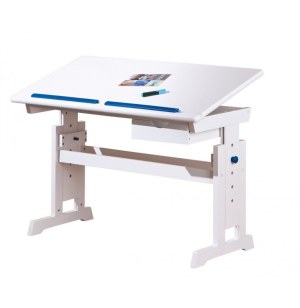 Bureau pour enfant avec plateau inclinable - baru - meuble rose ou ble