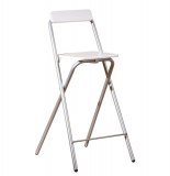 Tabouret de bar - inet - blanc - chaise pour bar ou console haute