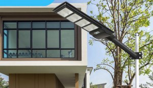 LAMPE DE RUE SOLAIRE TÉLÉCOMMANDE 360W + MANDRIN ASC-195-15