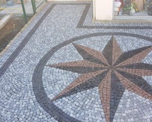 Pavés granit avec pose